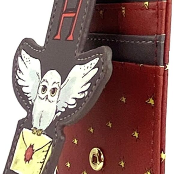 Owl Hedwig Wallet Faux Leather Slim Compact Card Holder with ID Window - Picture 2 of 6